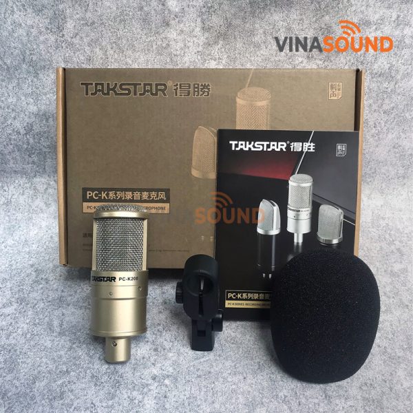 Trọn bộ micro thu âm Takstar PC-K200 | Ảnh: Vinasound.vn