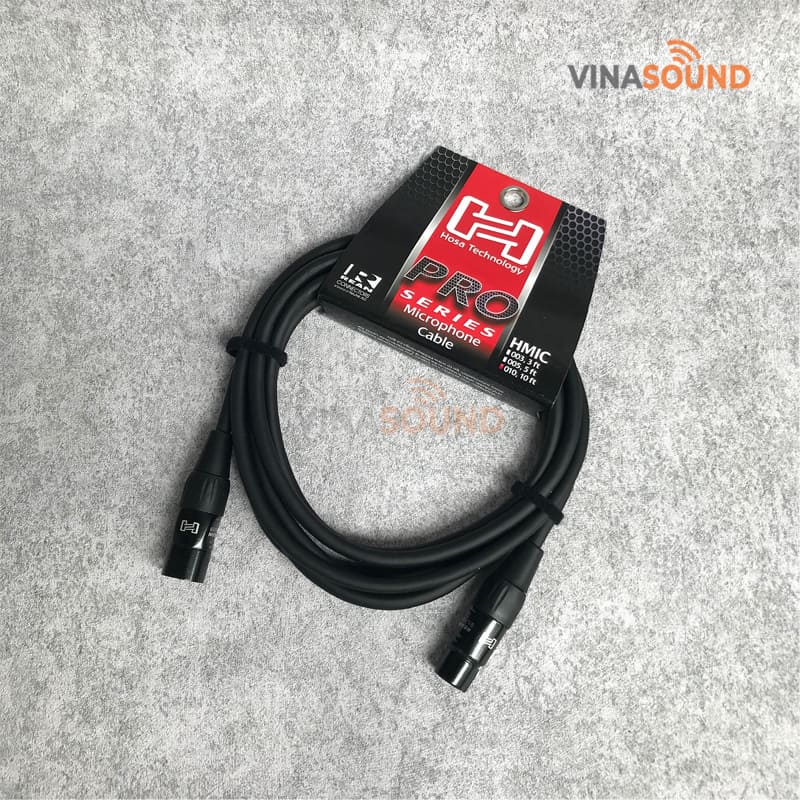 Trọn bộ Hosa Pro Microphone Cable XLR3F to XLR3M | Ảnh: Vinasound.vn