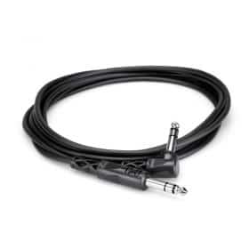 Hosa CSS-115R Balanced Interconnect Cable | Dây Cáp 6.35mm (6 ly) TRS sang TRS 1 Đầu Thẳng 1 Góc Vuông (Dài 4,5m)