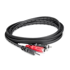 Hosa CMR-215 Stereo Breakout Cable | Dây Cáp 3.5mm TRS sang 2 đầu RCA (Dài 4,5m)