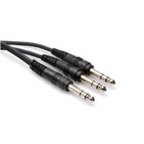 Hosa CYS-105 Y Cable | Dây Cáp 6.35mm (6 ly) TRS sang 2 đầu 6.35mm (6 ly) TRS (Dài 1,5m)