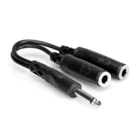 Hosa YPP-111 Y Cable | Dây Cáp Chia Jack 6.35mm (6 ly) TS đực sang 2 Jack 6.35mm (6 ly) TS cái