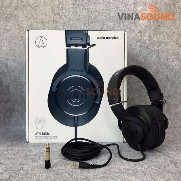 Trọn bộ Audio Technica ATH-M20x | Ảnh: Vinasound.vn