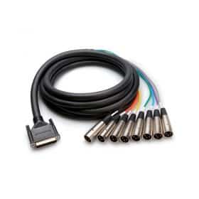 Hosa DTM-803 Balanced Snake Cable | Cáp Snake DB25 sang 8 đầu Canon Đực (XLR3M) (Dài 3m)