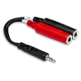 Hosa YMP-137 Stereo Breakout Cable | Dây Cáp Chia Stereo Jack 3.5mm TRS đực sang 2 Jack 6.35mm (6 ly) TS cái (L/R)