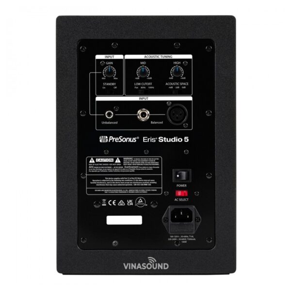 Loa Kiểm Âm PreSonus Studio 5 (Cặp, Màu Đen) - Hình ảnh 3