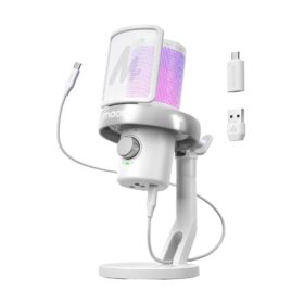 Micro Thu Âm Có Dây Và Không Dây MAONO RGB DGM40 Pro (Màu Trắng)