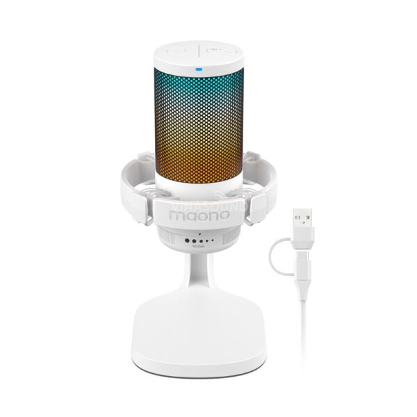 Micro Thu Âm Condenser MAONO RGB DGM20 (Màu Trắng) - Ảnh 2