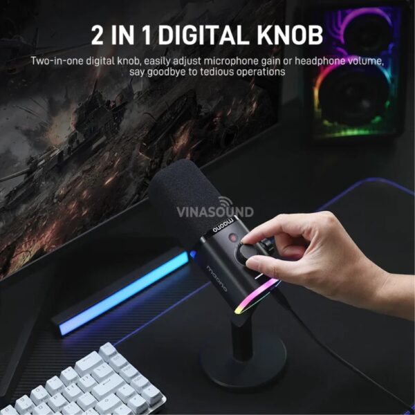 Micro Thu Âm Dynamic MAONO RGB PD100X (Màu Đen) - Ảnh 4