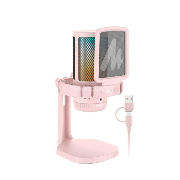 Micro Thu Âm Condenser MAONO RGB DGM20 (Màu Hồng) - Ảnh 4
