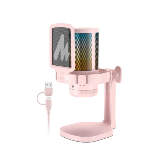 Micro Thu Âm Condenser MAONO RGB DGM20 (Màu Hồng)