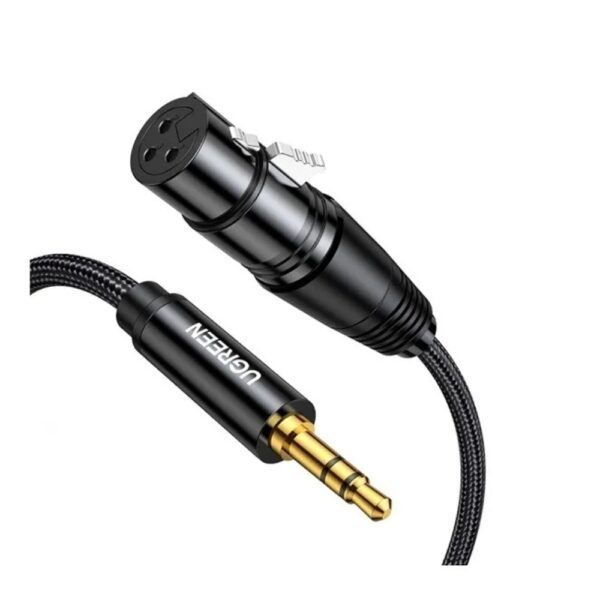 Dây Cáp Ugreen 20244 | Jack Canon Cái (XLR3F) sang 3.5mm TRS (Dài 2m)
